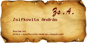 Zsifkovits András névjegykártya