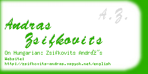 andras zsifkovits business card